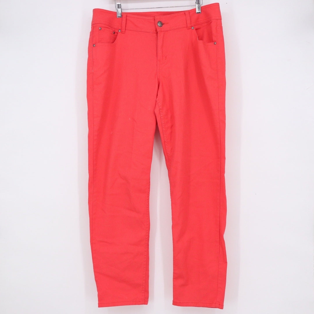 Lane Bryant Skinny Jeans Womens 16 Coral Red Stretch 5 Pocket Pants