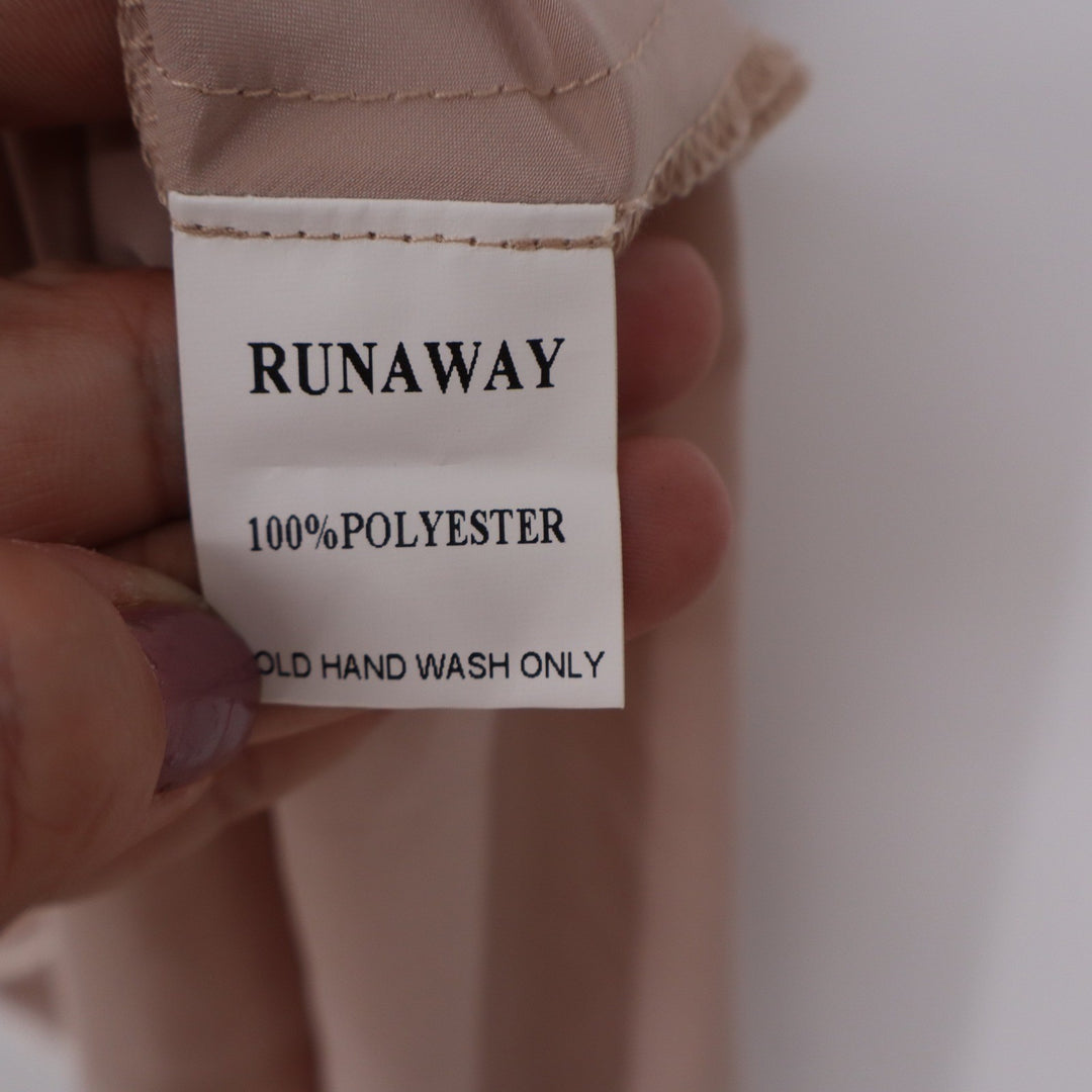 Izi Angus x Runaway Safia Slip Dress Champagne Satin Maxi XL
