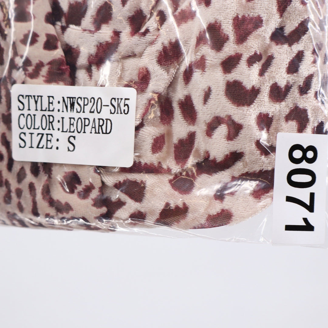 Naked Wardrobe Leopard Print Ruched Mini Skirt Brown Small