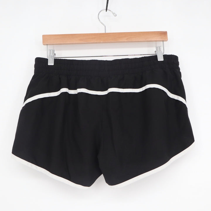 Danskin Now Womens Black White Trim Athletic Running Dolphin Shorts Large 12-14