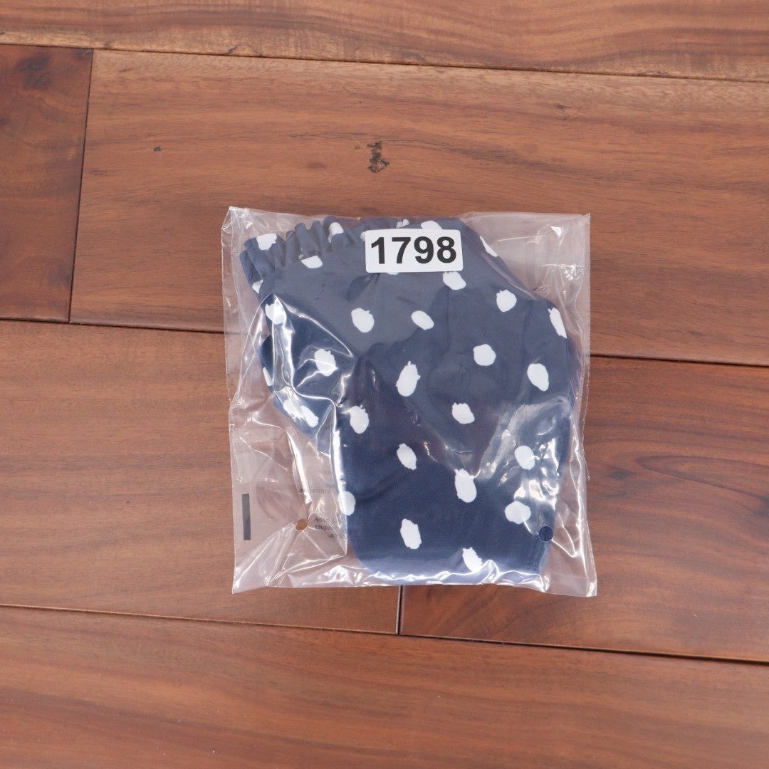 ASOS DESIGN Navy Polka Dot Ruffle Bikini Bottoms Swimsuit Size US 6