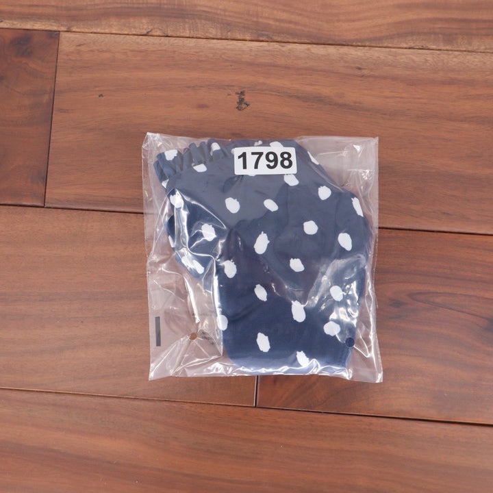 ASOS DESIGN Navy Polka Dot Ruffle Bikini Bottoms Swimsuit Size US 6