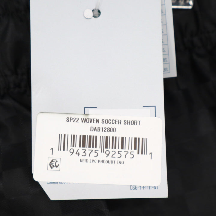 DSG Boys Large 14-16 Black Woven Soccer Shorts Checkerboard NWT