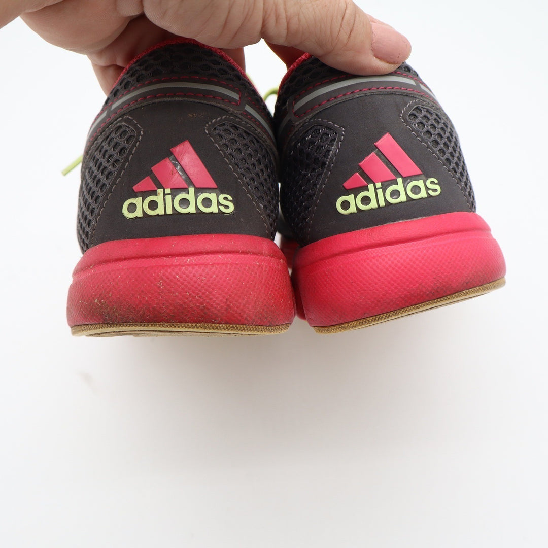 Adidas Womens Running Shoes Grey Red Lime Green Low Top Sneakers Size 10