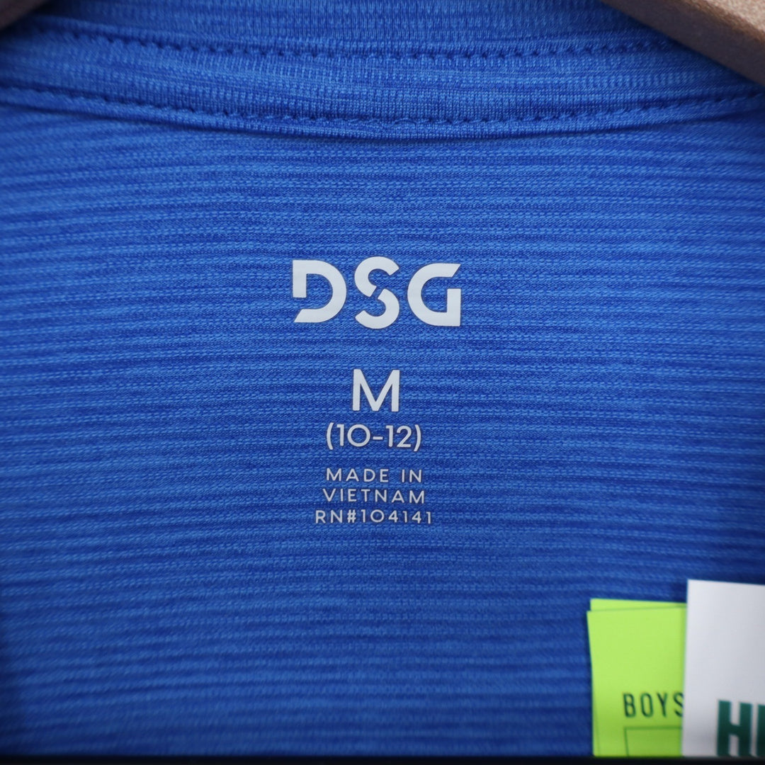 DSG Boys Movement Tee Royal Blue Heather Short Sleeve Athletic Shirt M 10-12