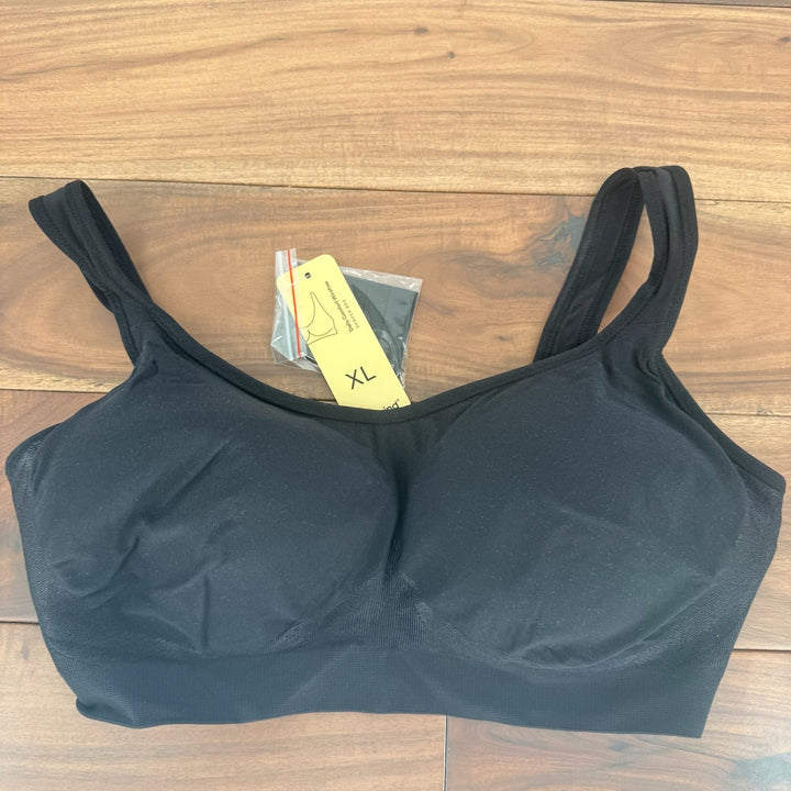 Truekind Daily Comfort Wirefree Shaper Bra Black XL Seamless Design