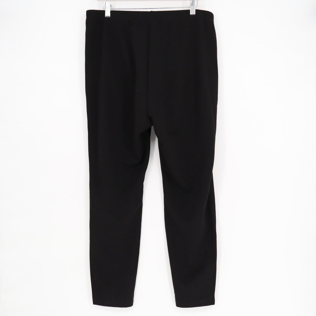 Shein Curve Ponte Pants Womens 2XL Black Stretch High Rise Elastic Waist Tapered