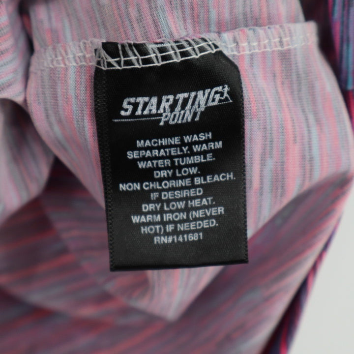 Starting Point T Shirt Womens Large Multicolor Space Dye Short Sleeve Crew Neck