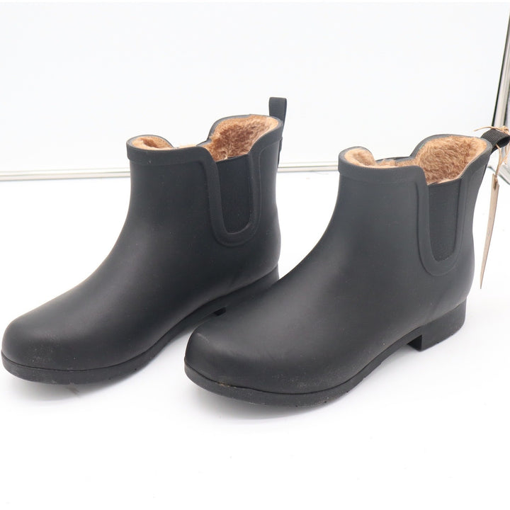 Chooka Womens Black Chelsea Rain Boots Plush Lined Waterproof Size 11 NEW