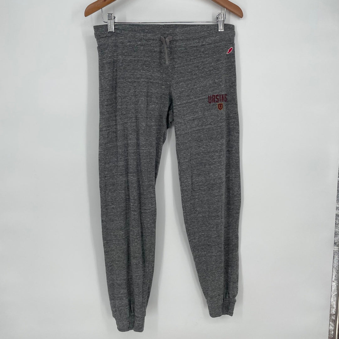 League Established 1991 Nursing Sweatpants Joggers Gray Medium Cotton Blend