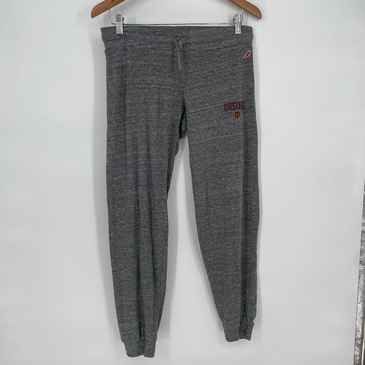 League Established 1991 Nursing Sweatpants Joggers Gray Medium Cotton Blend