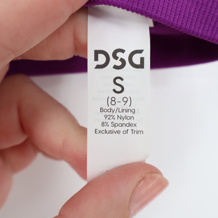 DSG Girls Momentum Seamless Sports Bra Vibrant Violet White Size S 8-9