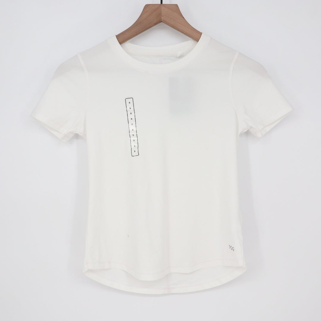 DSG Girls Movement Tee Pure White Short Sleeve Athletic Shirt Size S 8-9