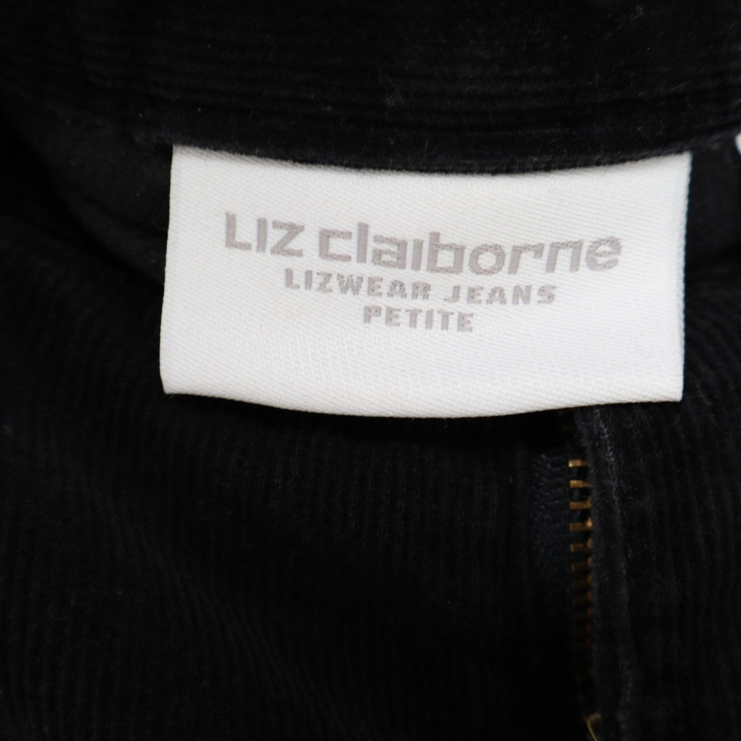 Liz Claiborne Lizwear Jeans Corduroy Pants Petite 12P Straight Leg High Rise