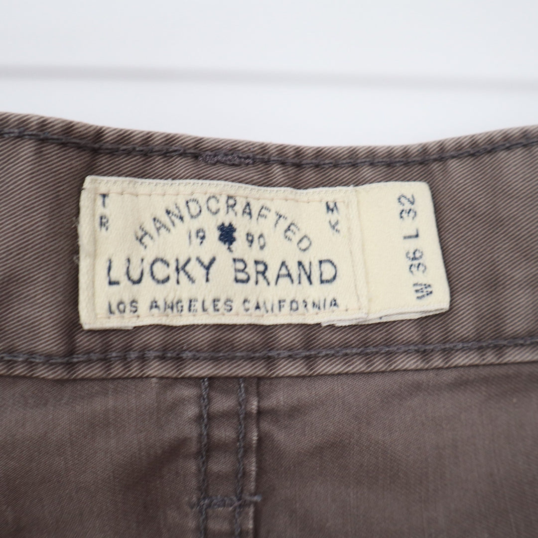 Lucky Brand Pants Mens 36x32 221 Original Straight Brown 100% Cotton Excellent