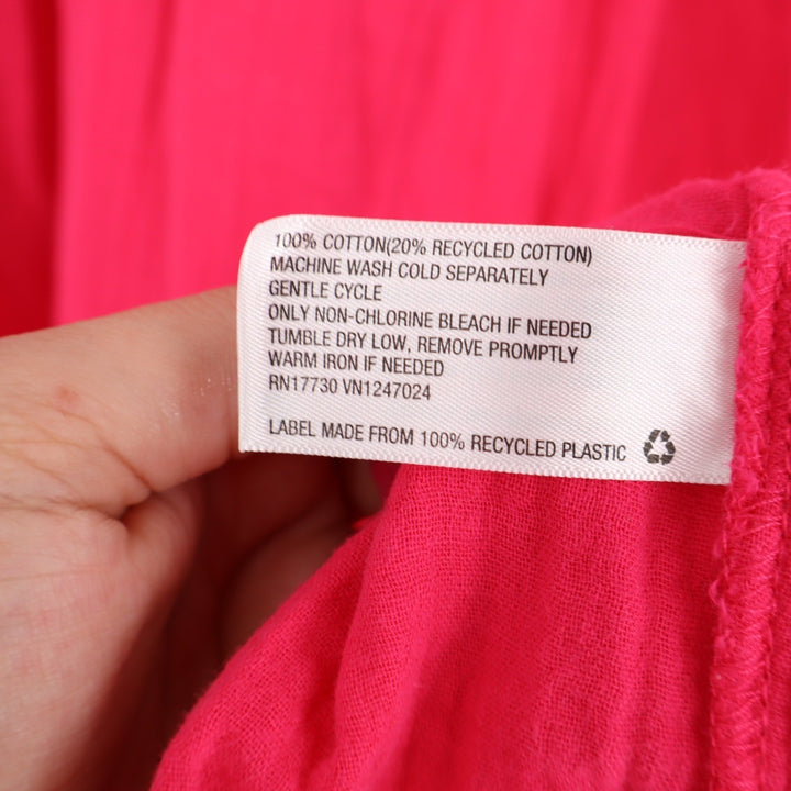 Universal Thread Pink Cotton Gauze Tiered Maxi Dress Ruffle Sleeveless Medium