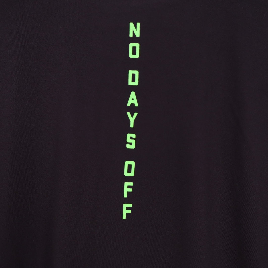 Dad SZN Neon Training T Shirt Mens Large Black No Days Off Short Sleeve Pullover