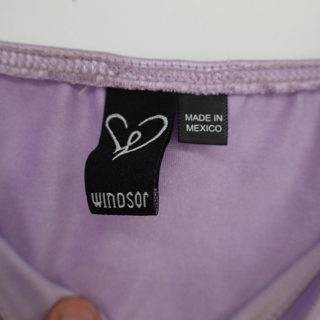 Windsor Lavender Purple Satin Ruched Mini Dress Small Sleeveless Party
