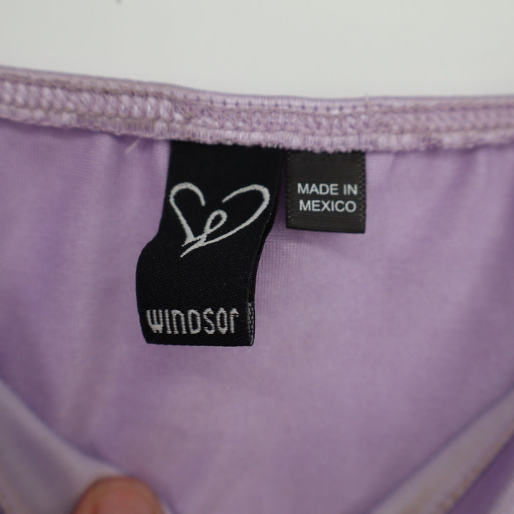 Windsor Lavender Purple Satin Ruched Mini Dress Small Sleeveless Party