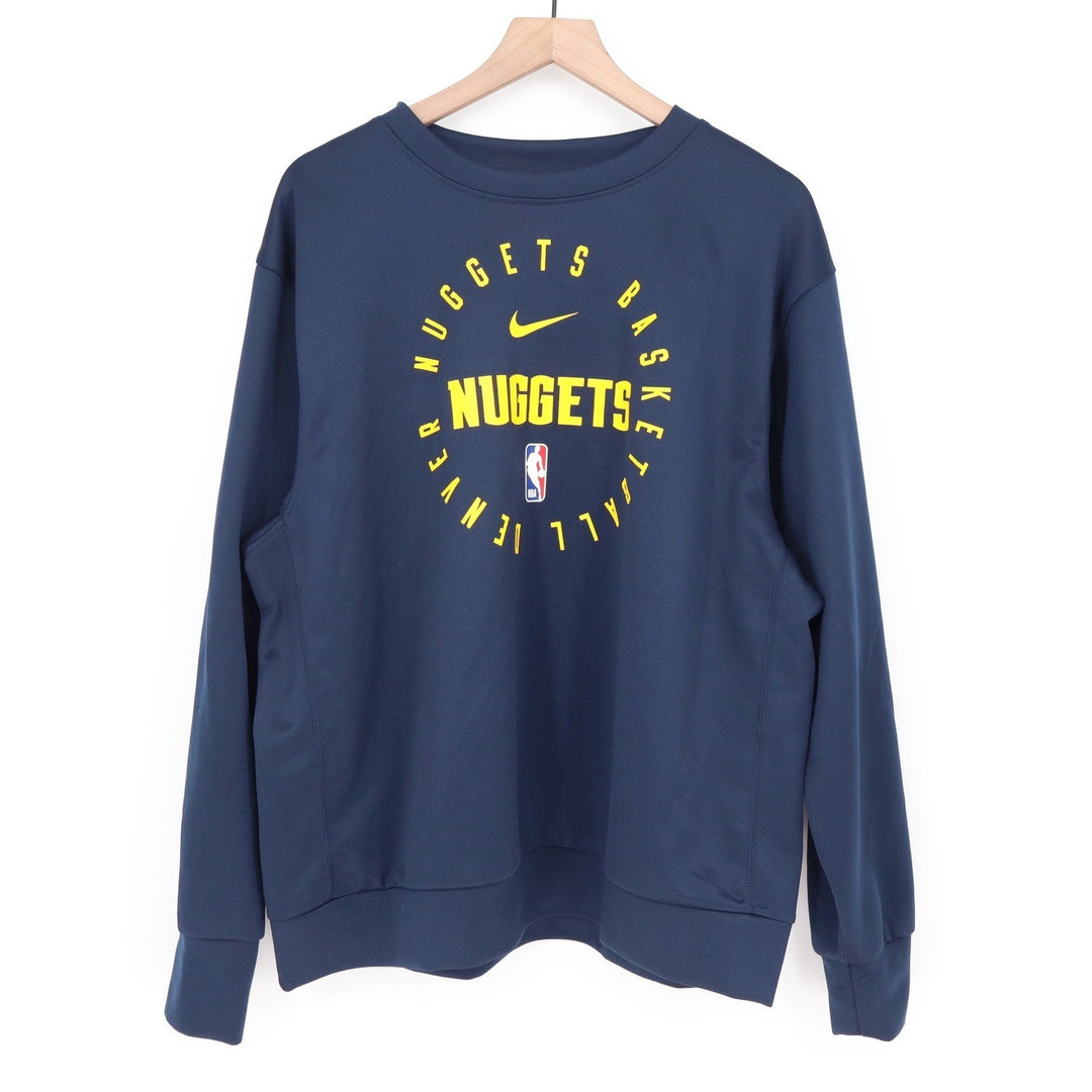 Nike Denver Nuggets NBA Dri-FIT Sweatshirt Mens Large Navy Blue NWT