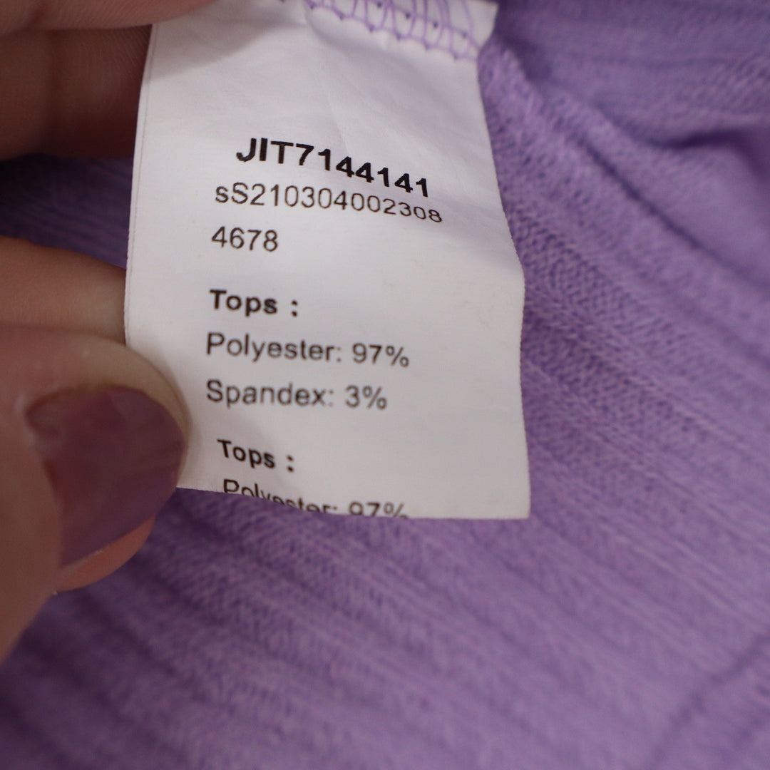 SHEIN Lavender Purple Ribbed Knit Spaghetti Strap Camisole Top XS