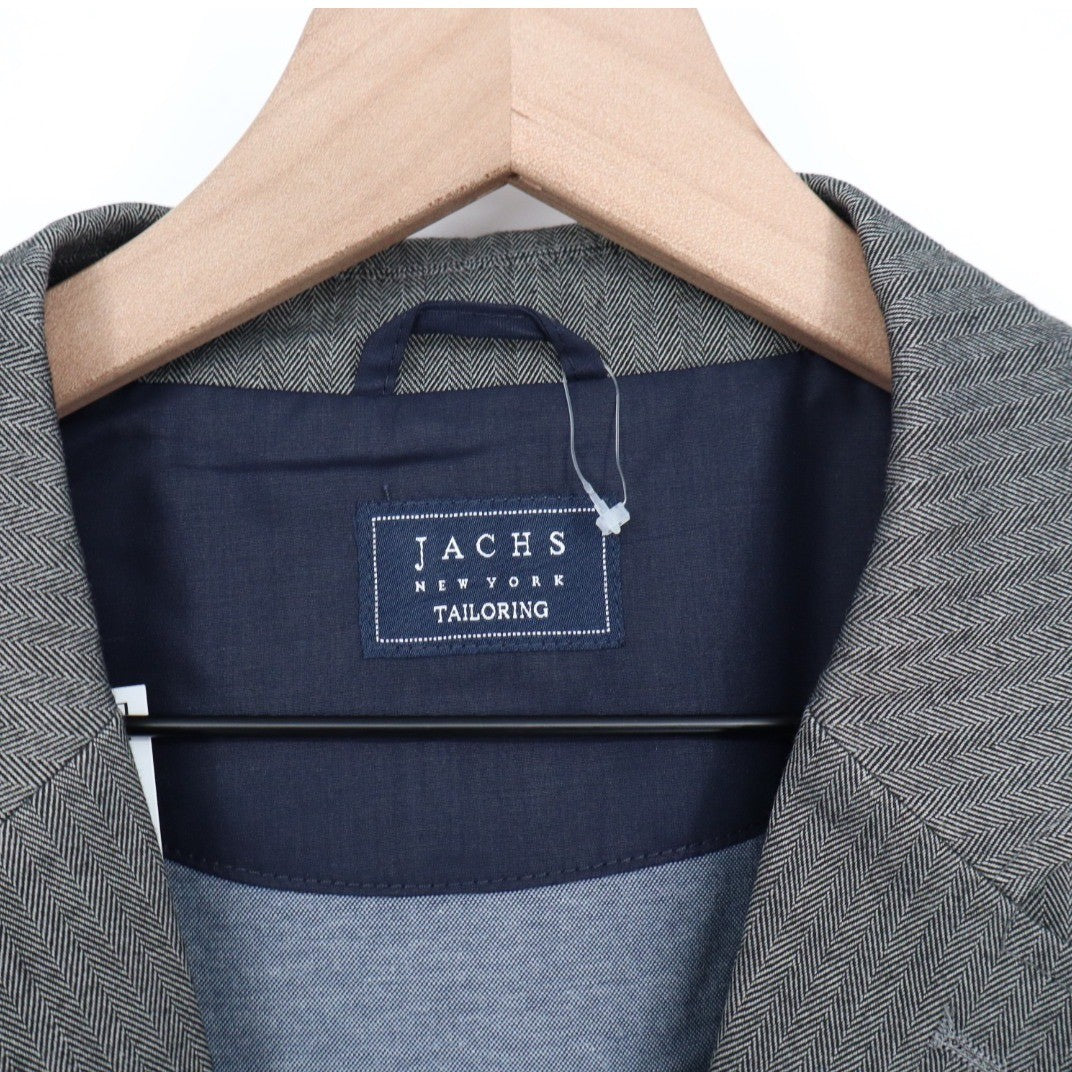 Jachs New York Tailoring Charcoal Herringbone Blazer Jacket Men's Size M