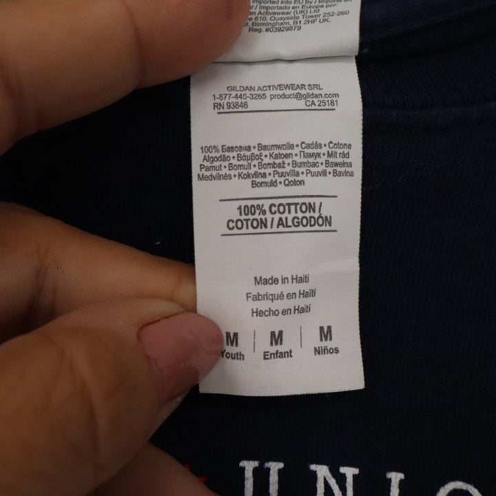 Gildan Titans Kennett Unionville Navy Blue Graphic Tee Youth Medium