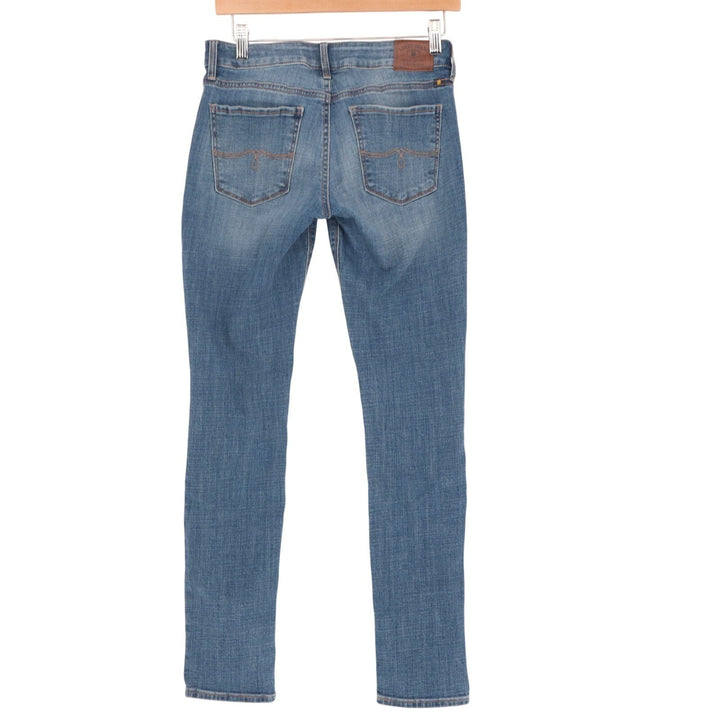 Lucky Brand Jeans Womens 2/26 Blue Denim Cotton Stretch Distressed Skinny Leg