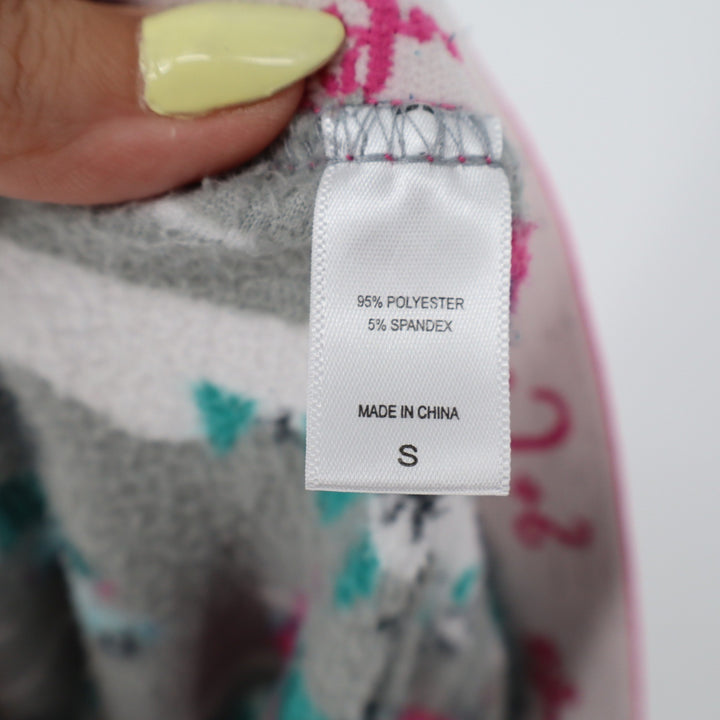 So Comfy Christmas Pajama Pants Small Gray Pink Car Tree Fleece Lounge Bottoms