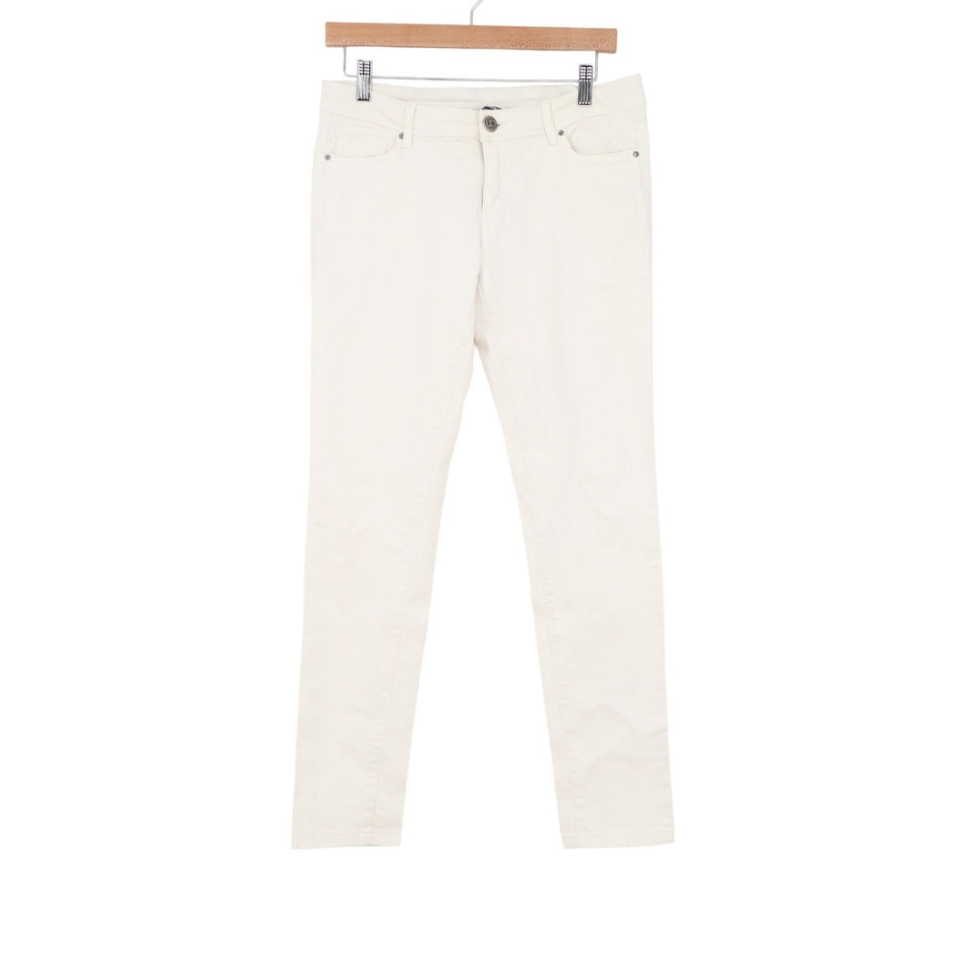 Nuon Womens White Skinny Jeans Size 30 Stretch Denim Slim Fit Mid Rise