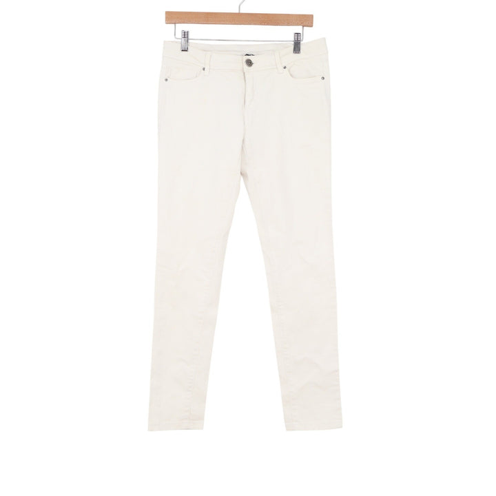 Nuon Womens White Skinny Jeans Size 30 Stretch Denim Slim Fit Mid Rise