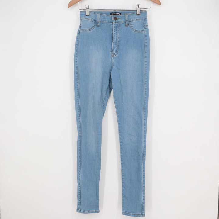 Fashion Nova Womens High Rise Skinny Jeans Light Wash Blue Size 5