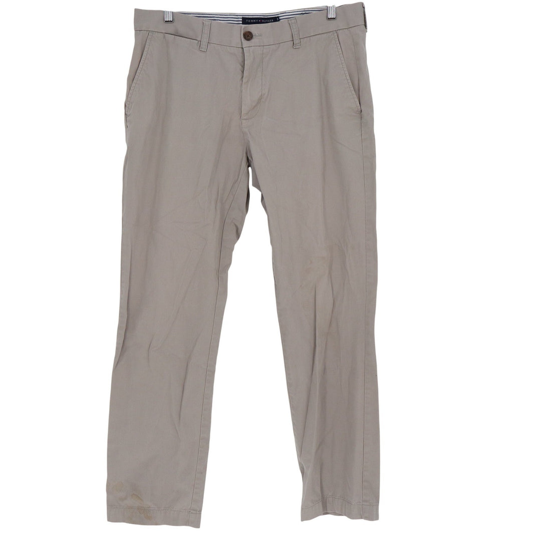 Tommy Hilfiger Mens Tailored Fit Chino Pants Tan Khaki 100% Cotton 34x32 (29)
