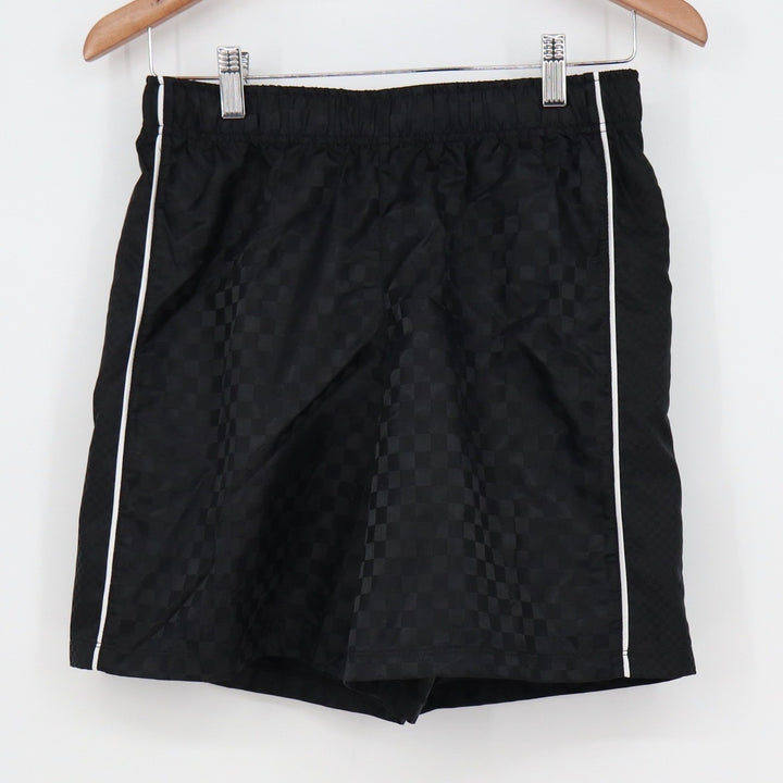 DSG Boys XL 18 Woven Soccer Shorts Pure Black Checkerboard