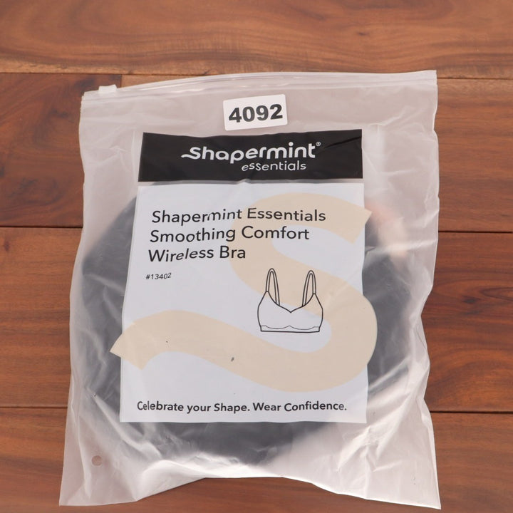 Shapermint Essentials Smoothing Comfort Wireless Bra 2XL Black Adjustable Straps