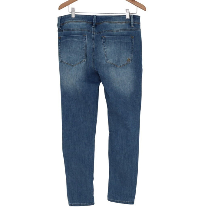 Indigo Rein Jeans Womens 13 Blue Denim Distressed 5-Pockets High Rise Skinny Leg