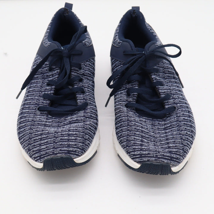 Reebok Womens Space Dye Knit Running Shoes Navy Blue White Size 10