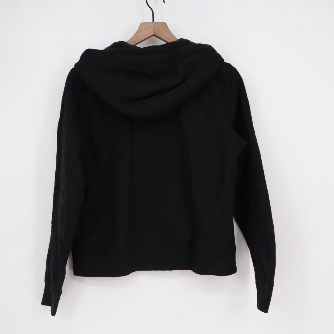 American Giant Hoodie Womens Small Black Full Zip Cotton Logo Raglan Sleeve