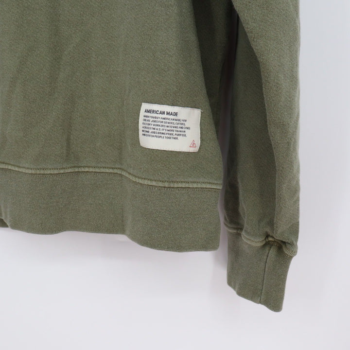 American Giant Crewneck Sweatshirt Olive Green Made in USA Casual Size S