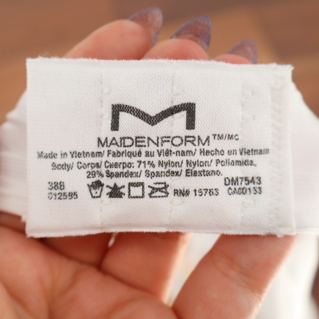 Maidenform One Fab Fit Everyday Modern Demi Bra Womens 38B White Nylon Underwire
