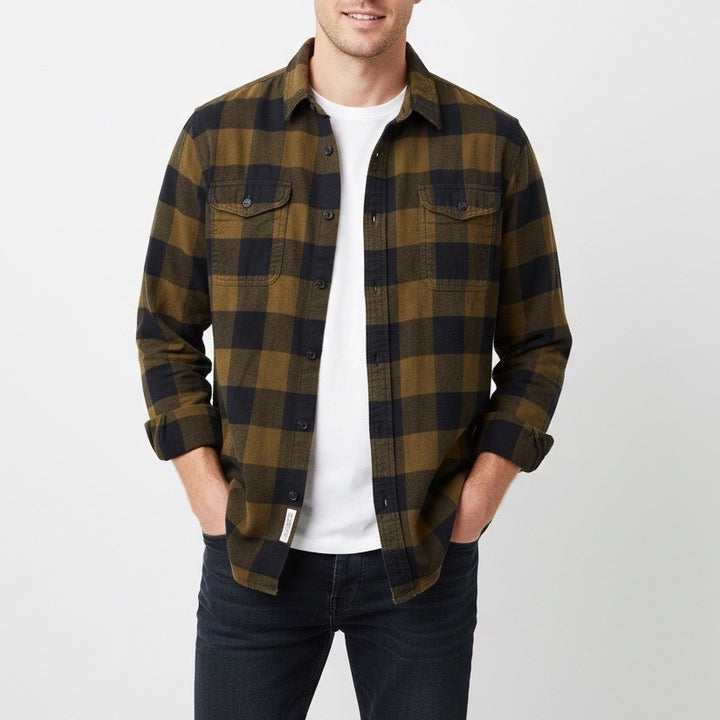 SONOMA Goods for Life Mens Flannel Shirt Long Sleeve Button Up Plaid Size M
