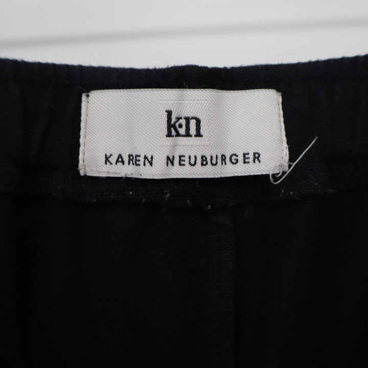 Karen Neuburger Black Wide Leg Lounge Pants Elastic Drawstring Waist Sleepwear