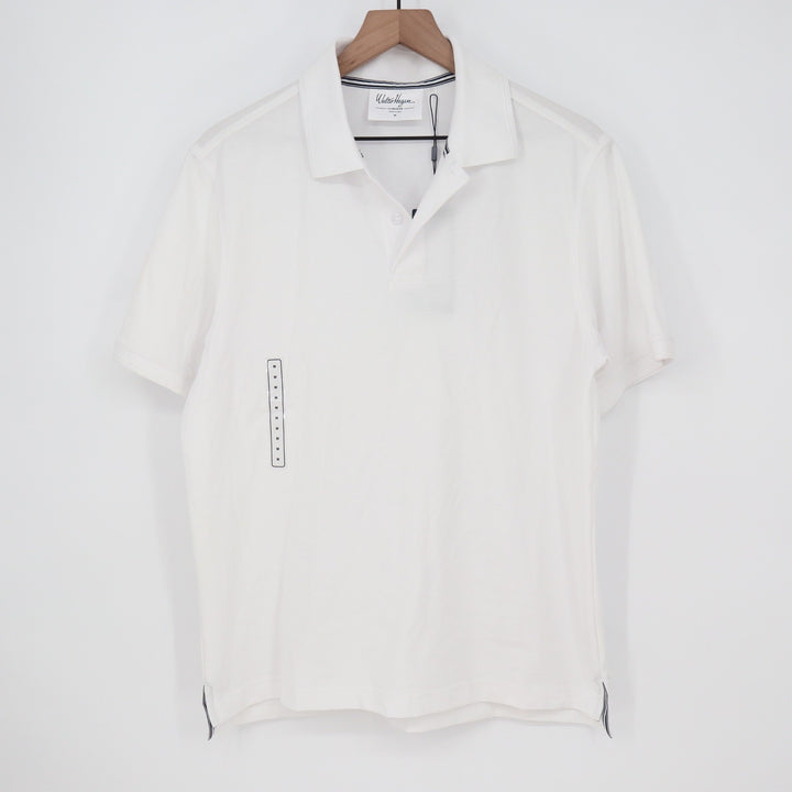 Walter Hagen Mens Clubhouse Solid Pique Polo Shirt White M
