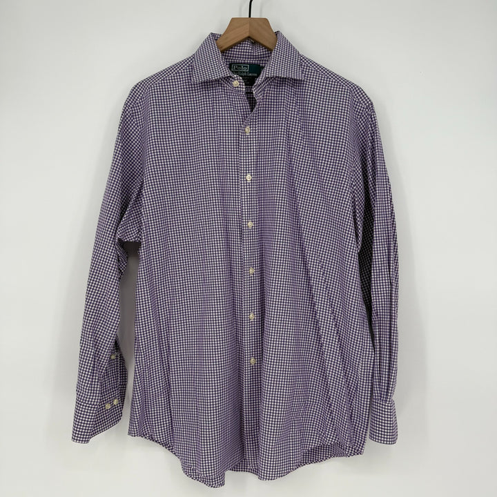 Polo Ralph Lauren Dress Shirt Mens 16.5 Multi Check Regent Classic Fit Business
