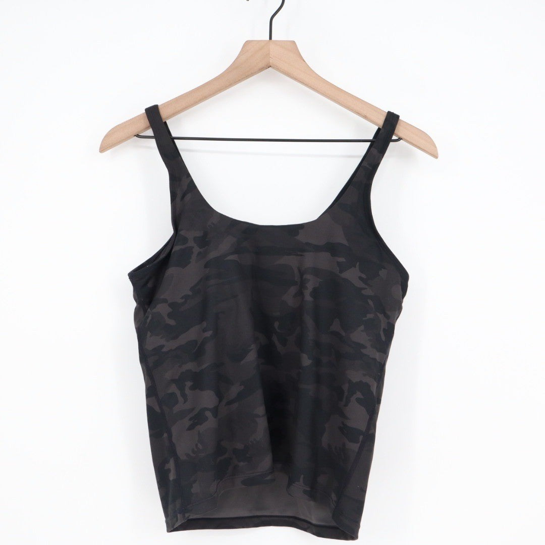 POSHDIVAH Camouflage Tank Top V Neck Athletic Workout Stretch Size L