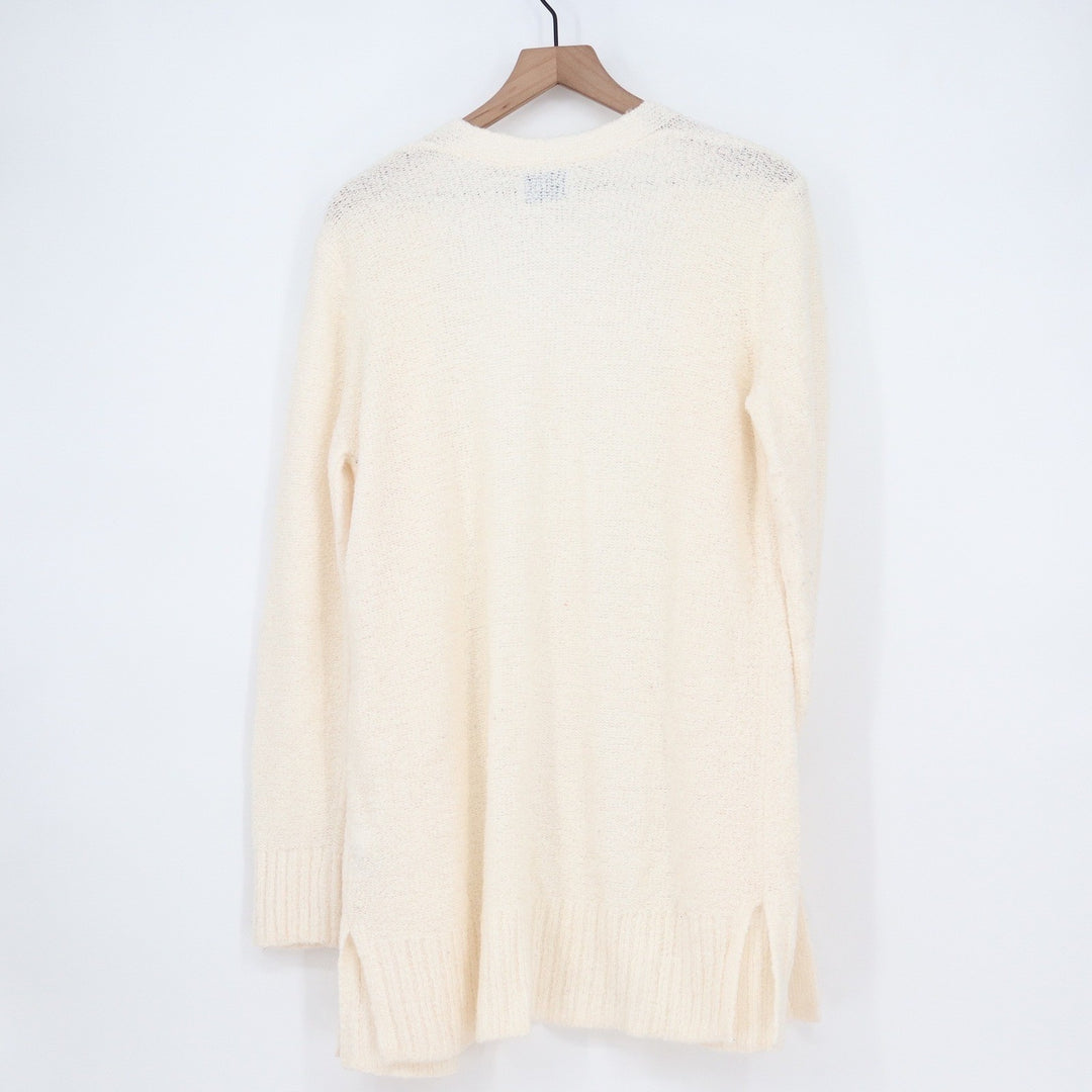 Old Navy Womens Cream Open Front Longline Cardigan Sweater Wool Blend Large