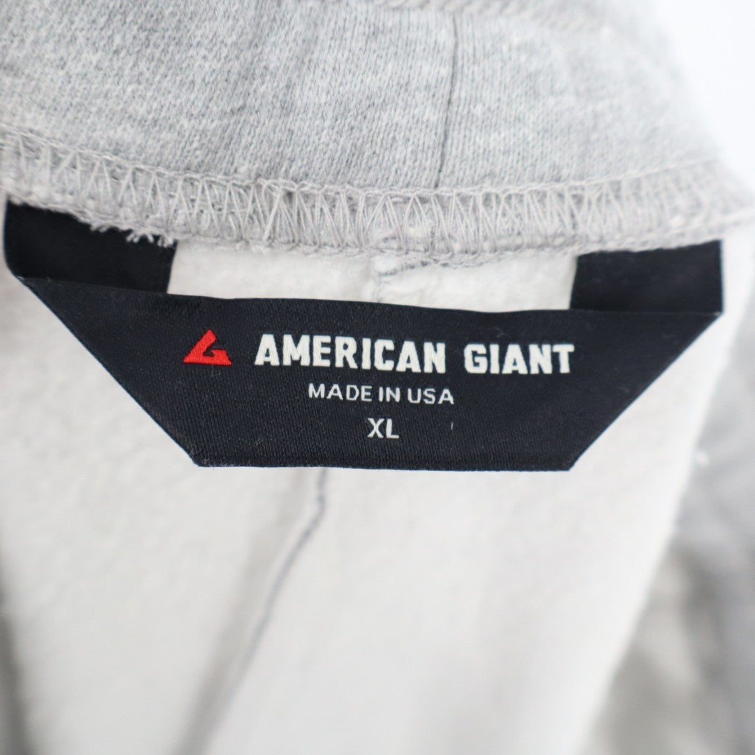 American Giant Sweatpants Men's XL Gray Cotton Tapered Leg Drawstring Waist