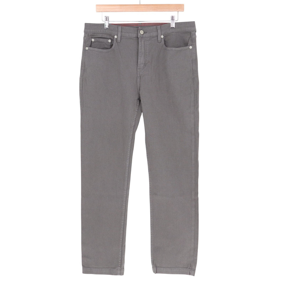 American Giant Roughneck Pants Men 34x32 Gray Cotton Stretch 5-Pockets Straight