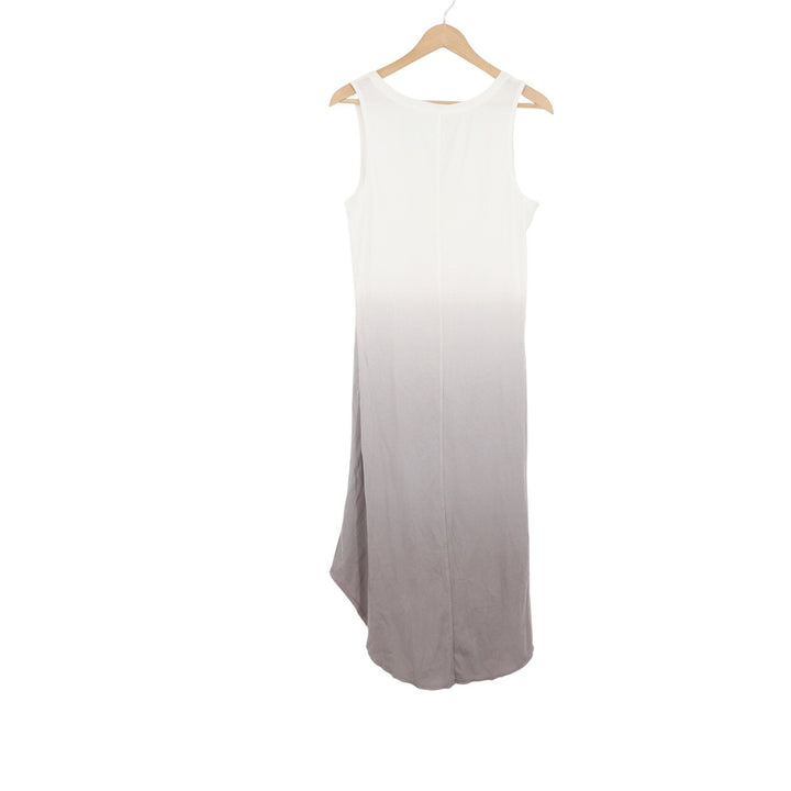 Z Supply Organic White Grey Ombre Dip Dye Sharkbite Midi Dress M