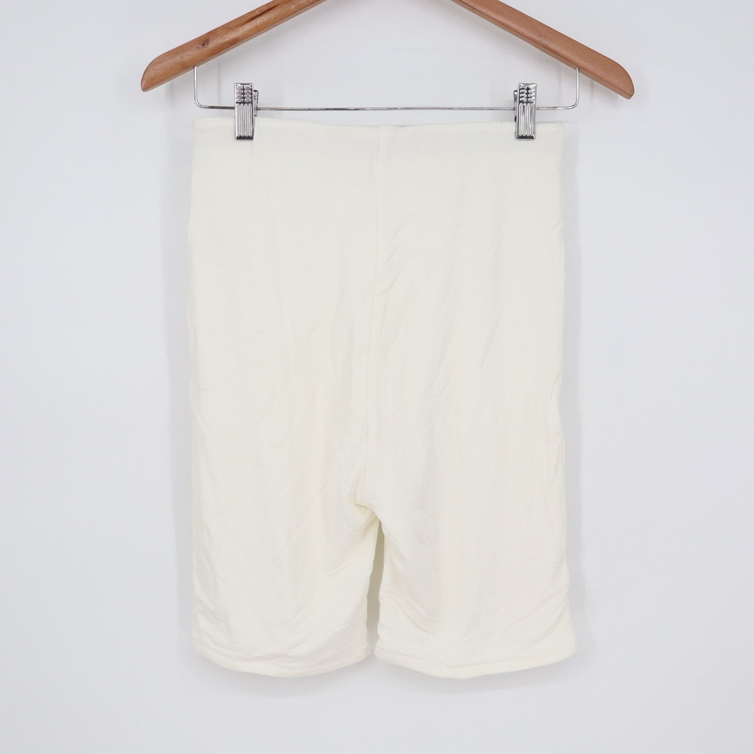 Naked Wardrobe Baby Mama Biker Shorts Cream High Waist M